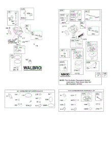 Carburetor, Kit - Carburetor Overhaul parts for Briggs & Stratton Engine 31P777-0125-E1 from AppliancePartsPros.com