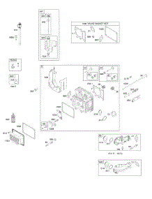 Cylinder Head, Gasket Set - Valve, Intake Manifold, Lubrication, Valves parts for Briggs & Stratton Engine 31P777-0367-E2 from AppliancePartsPros.com
