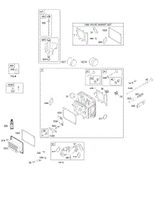 Cylinder Head, Gasket Set - Valve, Intake Manifold, Lubrication, Valves parts for Briggs & Stratton Engine 31P877-0110-E1 from AppliancePartsPros.com