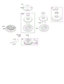 Flywheel parts for Briggs & Stratton Engine 31P877-0110-E2 from AppliancePartsPros.com