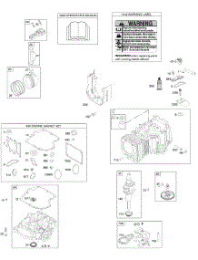 Camshaft, Crankshaft, Cylinder, Engine Sump, Gasket Set - Engine, Operator's Manual, Piston, Rings, Connecting Rod, Warning Label parts for Briggs & Stratton Engine 31P977-0652-B1 from AppliancePartsPros.com