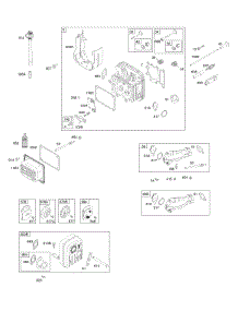 Cylinder Head, Exhaust System, Intake Manifold, Valves parts for Briggs & Stratton Engine 31Q507-0012-H1 from AppliancePartsPros.com