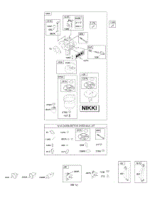 Carburetor, Fuel Supply, Kit - Carburetor Overhaul parts for Briggs & Stratton Engine 31Q677-0124-B1 from AppliancePartsPros.com
