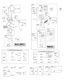 Carburetor, Fuel Supply, Kit - Carburetor Overhaul parts for Briggs & Stratton Engine 31Q777-0116-B1 from AppliancePartsPros.com