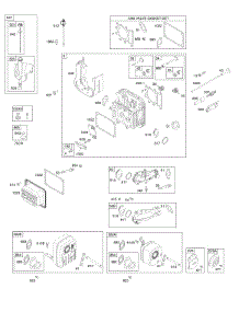 Cylinder Head, Exhaust System, Gasket Set - Engine, Gasket Set - Valve, Lubrication, Valves parts for Briggs & Stratton Engine 31Q777-0116-B1 from AppliancePartsPros.com