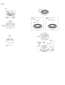 Flywheel parts for Briggs & Stratton Engine 31Q777-0592-B1 from AppliancePartsPros.com