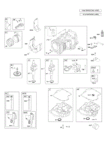 Camshaft,Crankshaft & Counter Balance, Cylinder, Engine Sump Oil Fill & Breather, Lubrication, Piston, Rings, Connecting Rod parts for Briggs & Stratton Engine 31R607-0009-G1 from AppliancePartsPros.com