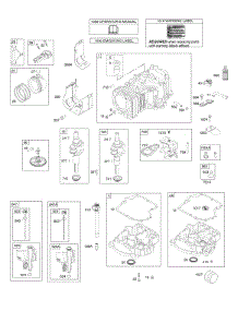 Camshaft,Crankshaft & Counter Balance, Cylinder, Engine Sump Oil Fill & Breather, Lubrication, Piston, Rings, Connecting Rod parts for Briggs & Stratton Engine 31R777-0016-B1 from AppliancePartsPros.com