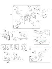 Cylinder Head, Exhaust System, Intake Manifold, Valves parts for Briggs & Stratton Engine 31R777-0030-B1 from AppliancePartsPros.com