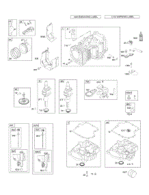Camshaft,Crankshaft & Counter Balance, Cylinder, Engine Sump Oil Fill & Breather, Lubrication, Piston, Rings, Connecting Rod parts for Briggs & Stratton Engine 31R877-0002-B1 from AppliancePartsPros.com