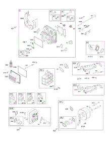 Cylinder Head, Exhaust System, Intake Manifold, Valves parts for Briggs & Stratton Engine 31R907-0012-B1 from AppliancePartsPros.com