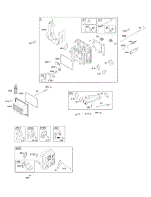 Cylinder Head, Exhaust System, Intake Manifold, Valves parts for Briggs & Stratton Engine 31S777-0002-B1 from AppliancePartsPros.com