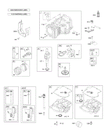 Camshaft,Crankshaft & Counter Balance, Cylinder, Engine Sump Oil Fill & Breather, Lubrication, Piston, Rings, Connecting Rod parts for Briggs & Stratton Engine 31S977-0012-B1 from AppliancePartsPros.com