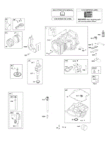 Camshaft,Crankshaft & Counter Balance, Cylinder & Engine Sump, Lubrication, Oil Fill & Breather, Piston, Rings, Connecting Rod parts for Briggs & Stratton Engine 31U977-0001-B1 from AppliancePartsPros.com