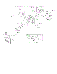 Cylinder Head, Intake Manifold, Valves parts for Briggs & Stratton Engine 31U977-0001-B1 from AppliancePartsPros.com