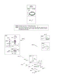Alternator, Controls, Electric Starter, Governor Spring, Ignition parts for Briggs & Stratton Engine 31X707-0777-E2 from AppliancePartsPros.com