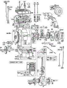 Cyl, Piston, Muffler, Crnkcse parts for Briggs & Stratton Engine 325431-0145-99 from AppliancePartsPros.com