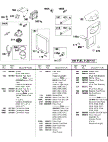 Fuel Pump, Fuel Filter parts for Briggs & Stratton Engine 326431-0356-99 from AppliancePartsPros.com