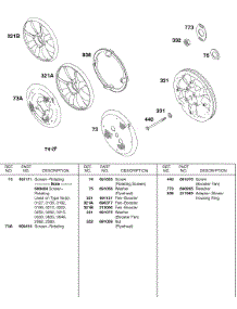Booster Fans, Rotating Screens parts for Briggs & Stratton Engine 326437-0630-01 from AppliancePartsPros.com