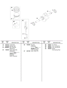 Crankshaft, Piston / Rings / Connecting Rod parts for Briggs & Stratton Engine 327431-0100-01 from AppliancePartsPros.com
