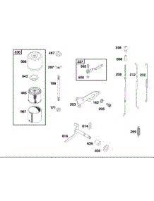 Air Cleaner, Control Rod, Springs parts for Briggs & Stratton Engine 32K437-0112-01 from AppliancePartsPros.com