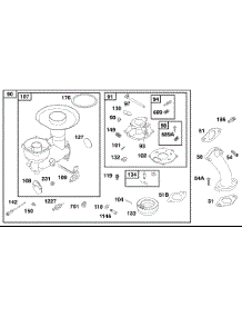 Carburetor, Intake Manifold parts for Briggs & Stratton Engine 32K437-0112-01 from AppliancePartsPros.com