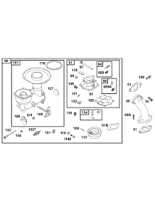 Carburetor, Intake Manifold parts for Briggs & Stratton Engine 32K437-0112-01 from AppliancePartsPros.com