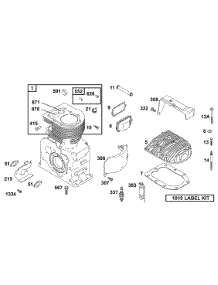Cylinder, Head parts for Briggs & Stratton Engine 32K437-0112-01 from AppliancePartsPros.com