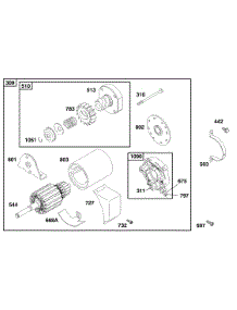 Electric Starter parts for Briggs & Stratton Engine 32K437-0112-01 from AppliancePartsPros.com