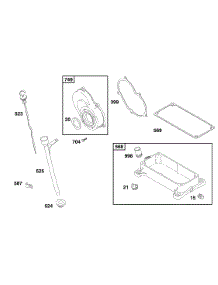 Engine Base, Counterweight Cover, Dipstick parts for Briggs & Stratton Engine 32K437-0112-01 from AppliancePartsPros.com
