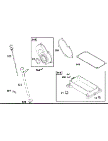 Engine Base, Counterweight Cover, Dipstick parts for Briggs & Stratton Engine 32K437-0112-01 from AppliancePartsPros.com