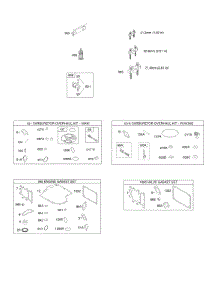 Gasket Set-Engine, Gasket Set-Valve, Kit-Carburetor Overhaul parts for Briggs & Stratton Engine 331777-0896-B1 from AppliancePartsPros.com