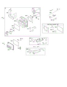 Cylinder Head, Gasket Set-Valve, Intake Manifold, Lubrication, Valves parts for Briggs & Stratton Engine 331777-4372-G5 from AppliancePartsPros.com