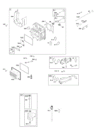 Cylinder Head, Intake Manifold, Valves parts for Briggs & Stratton Engine 331877-0143-G2 from AppliancePartsPros.com