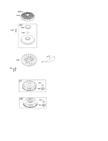 Flywheel parts for Briggs & Stratton Engine 331977-0009-G1 from AppliancePartsPros.com