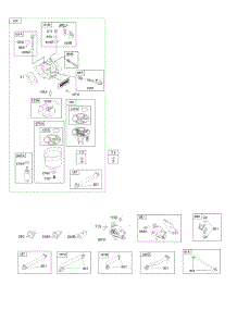 Carburetor, Fuel Supply parts for Briggs & Stratton Engine 33M677-0121-B1 from AppliancePartsPros.com