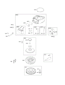 Air Cleaner, Blower Housing, Flywheel parts for Briggs & Stratton Engine 33R777-0003-G1 from AppliancePartsPros.com