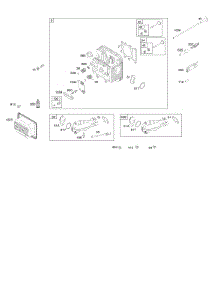 Cylinder Head, Intake Manifold, Valves parts for Briggs & Stratton Engine 33R777-0005-G1 from AppliancePartsPros.com
