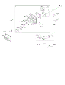 Cylinder Head, Exhuast, Intake Manifold, Valves parts for Briggs & Stratton Engine 33S777-0002-G1 from AppliancePartsPros.com