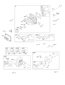 Cylinder Head, Exhuast, Intake Manifold, Valves parts for Briggs & Stratton Engine 33S877-0010-G1 from AppliancePartsPros.com