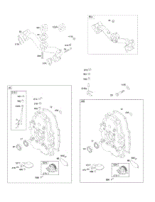 Crankcase Cover / Sump, Intake Manifold parts for Briggs & Stratton Engine 350445-1401-E2 from AppliancePartsPros.com