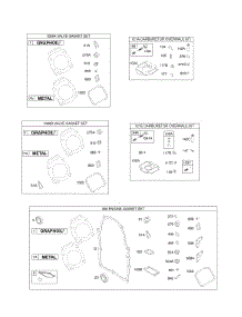 Carburetor Over Haul, Engine & Valve Gasket Kits, Engine Gasket Set parts for Briggs & Stratton Engine 350447-0128-01 from AppliancePartsPros.com