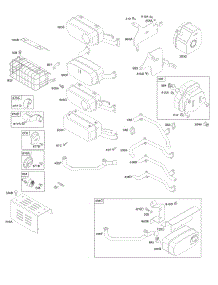 Exhaust System parts for Briggs & Stratton Engine 350447-0128-01 from AppliancePartsPros.com
