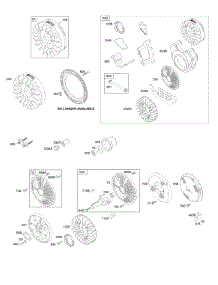 Flywheel parts for Briggs & Stratton Engine 350447-1046-A1 from AppliancePartsPros.com