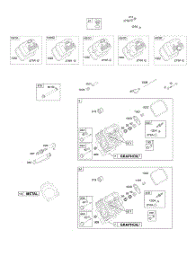 Cylinder Head parts for Briggs & Stratton Engine 350447-1121-A1 from AppliancePartsPros.com