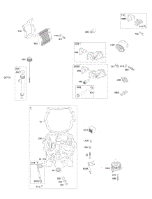 Crankcase Cover / Sump, Lubrication parts for Briggs & Stratton Engine 350775-0119-01 from AppliancePartsPros.com