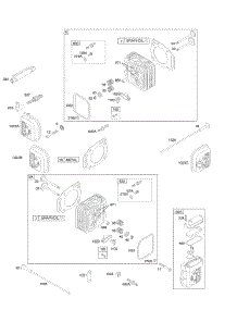 Cylinder Heads, Rocker Covers parts for Briggs & Stratton Engine 350777-0034-01 from AppliancePartsPros.com