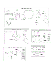 Carburetor Overhaul Kits / Sets, Engine Gasket Set, Valve Gasket Set parts for Briggs & Stratton Engine 350777-0116-01 from AppliancePartsPros.com