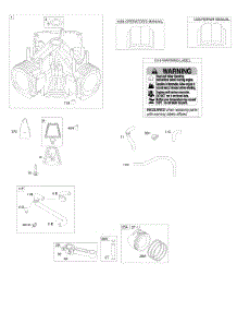 Cylinder, Piston / Rings / Connecting Rod parts for Briggs & Stratton Engine 350777-1163-02 from AppliancePartsPros.com