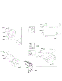 Exhaust Manifolds, Mufflers parts for Briggs & Stratton Engine 350777-1163-E1 from AppliancePartsPros.com